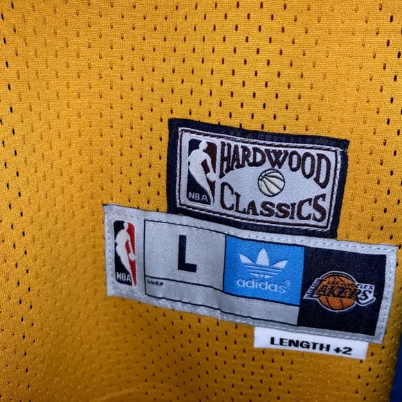 New Mens Adidas Kobe Bryant Los Angeles Lakers Jersey Multiple Sizes Yellow - Picture 3 of 4